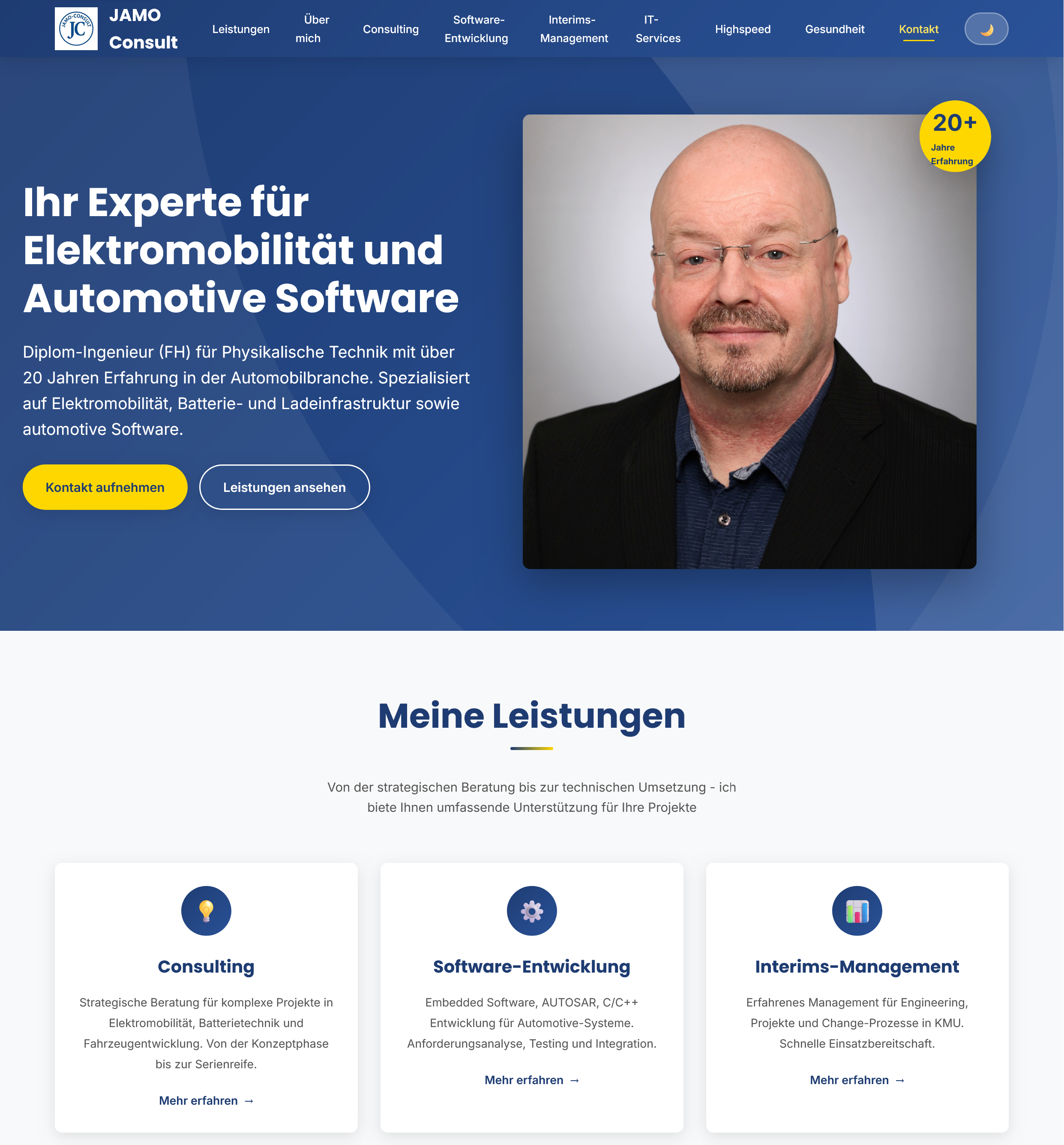 Moderne Unternehmenswebsite